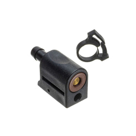 Quicksilver front view fitting showing clip connection and secure attachment benefit