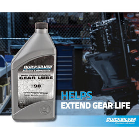 Quicksilver gear oil texture and sheen demonstrating protective film benefit
