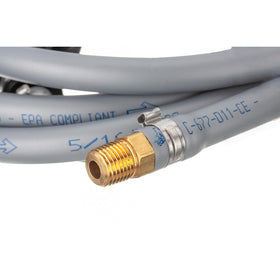Quicksilver hose texture showing flexibility and low-permeation protection