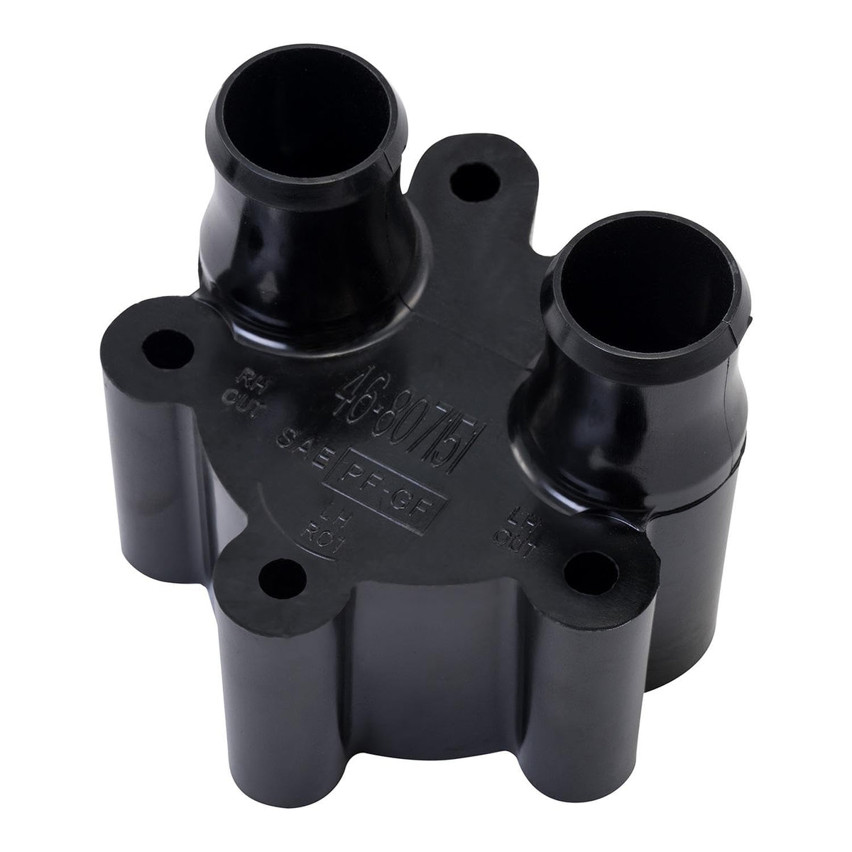 Quicksilver impeller and wear plate close-up highlighting elastomer flexibility and reliability benefit