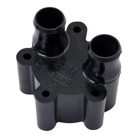 Quicksilver impeller and wear plate close-up highlighting elastomer flexibility and reliability benefit