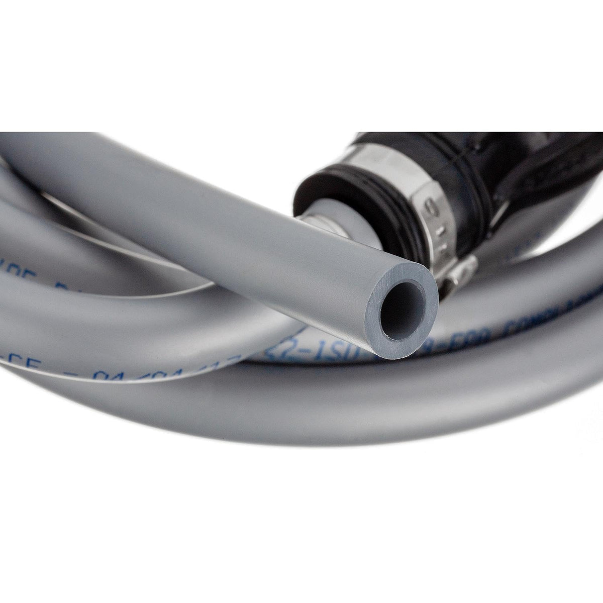 Quicksilver fuel line installed on outboard illustrating proper fit and reliable flow benefit