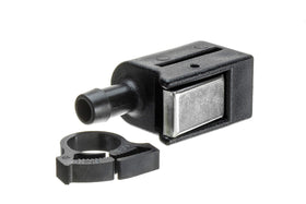 Quicksilver fitting installed on outboard demonstrating reliable connection benefit