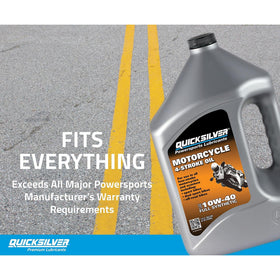 Quicksilver certification label close-up showing JASO compliance