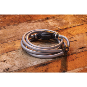 Quicksilver hose next to ruler showing full 8-foot length for fitment