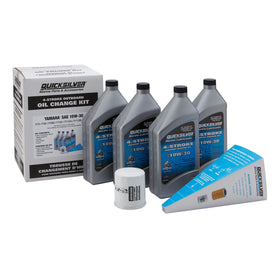 Quicksilver oil filter and drain gasket displayed to show correct fitment and seal