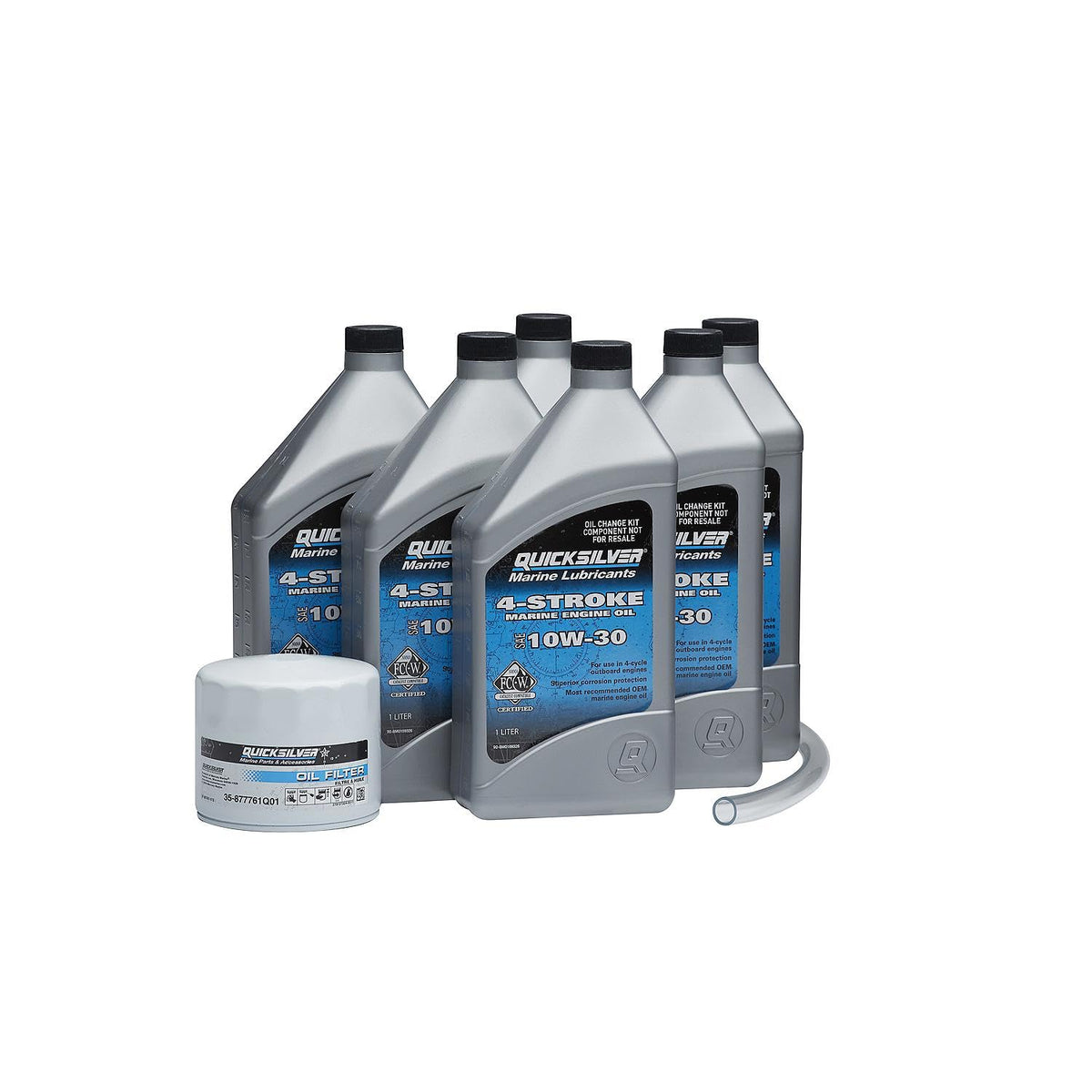 Quicksilver premium oil filter close-up highlighting fit and filtration quality