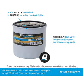 Quicksilver packaging and label verifying OEM-spec quality