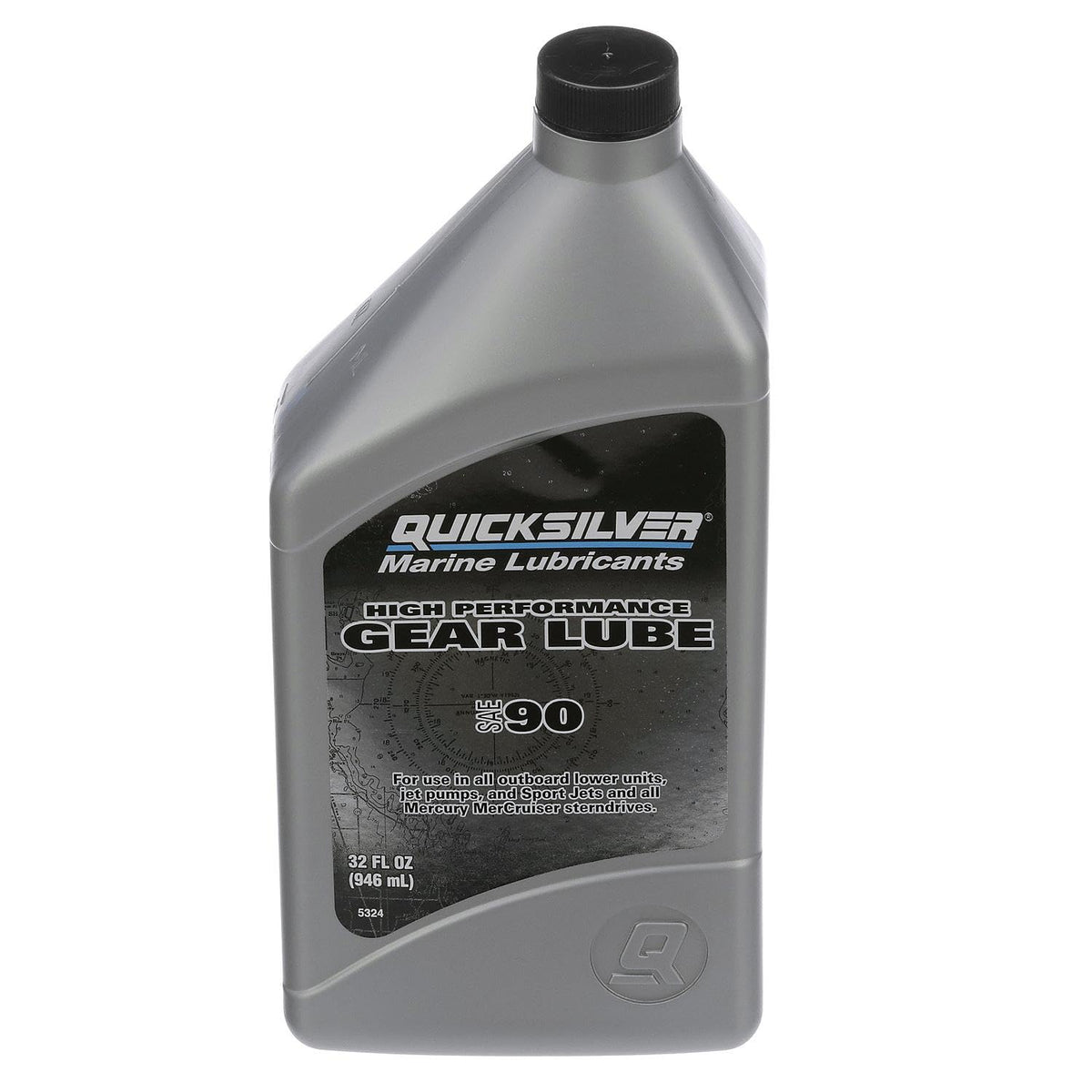 Quicksilver hand pump thread close-up showing 3/8-16 fit for clean oil changes
