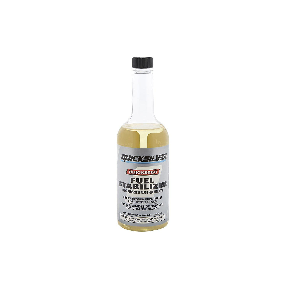 quicksilver front label on 32 oz bottle showing product name and benefits