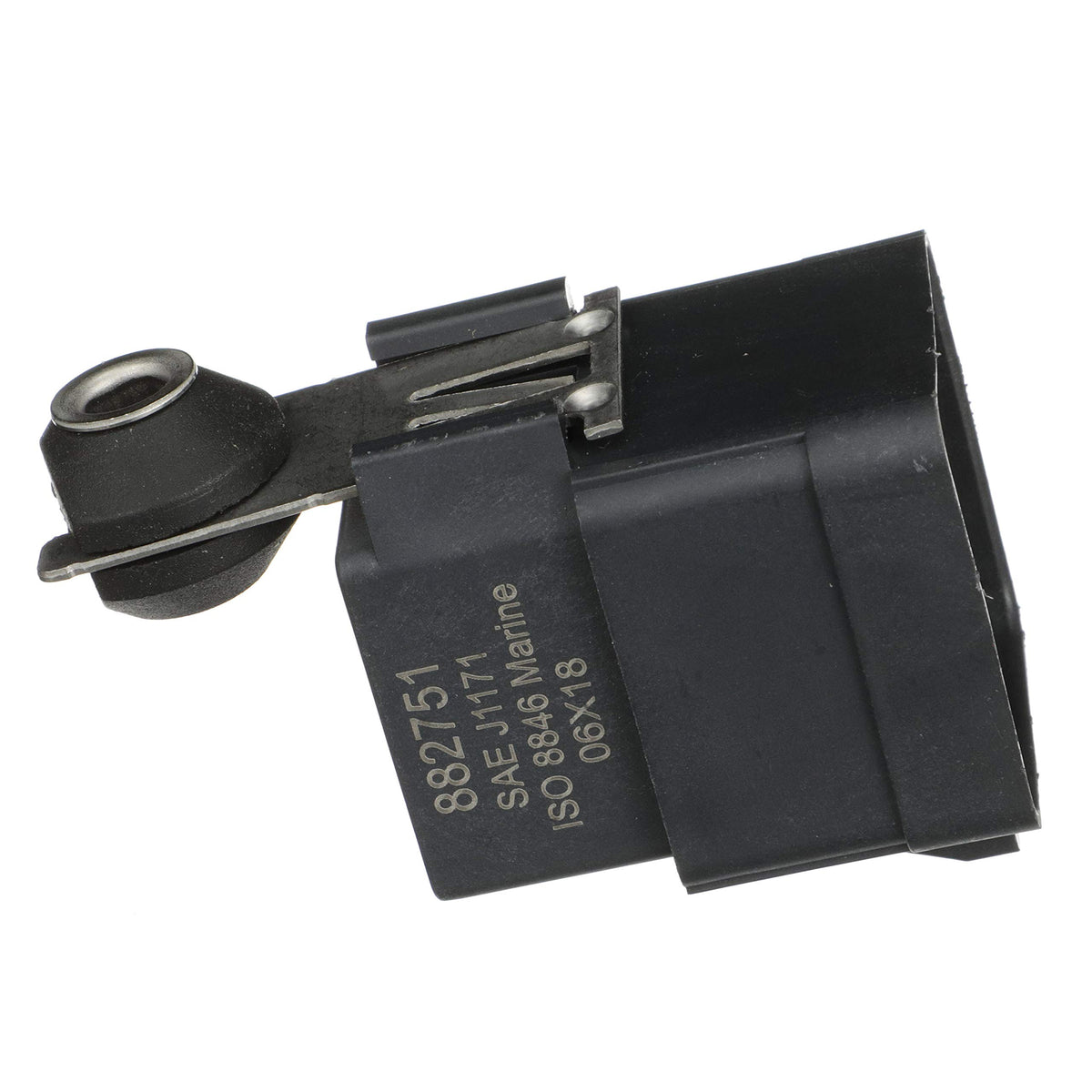 Quicksilver relay installed on outboard demonstrating restored trim control and smoother handling