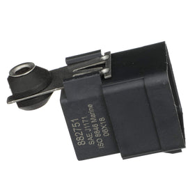 Quicksilver relay installed on outboard demonstrating restored trim control and smoother handling