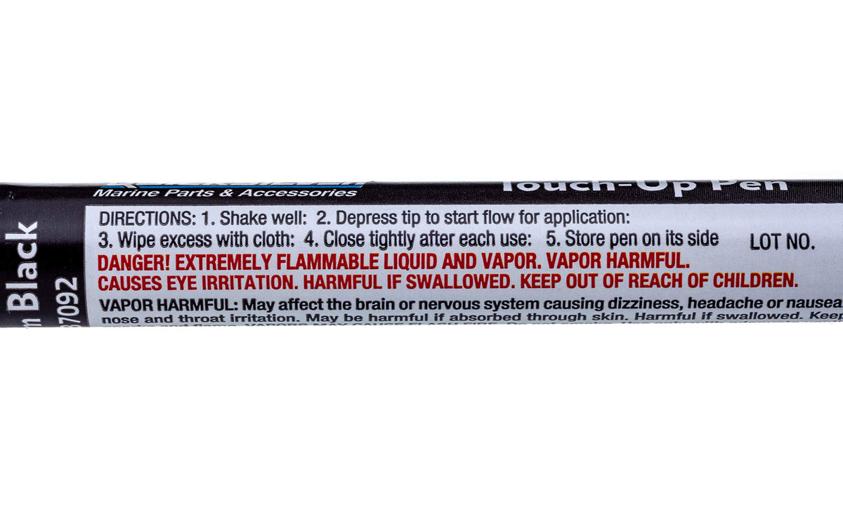 Quicksilver paint pen next to ruler showing scale and compact 0.3 fl oz capacity
