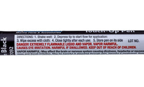 Quicksilver paint pen next to ruler showing scale and compact 0.3 fl oz capacity