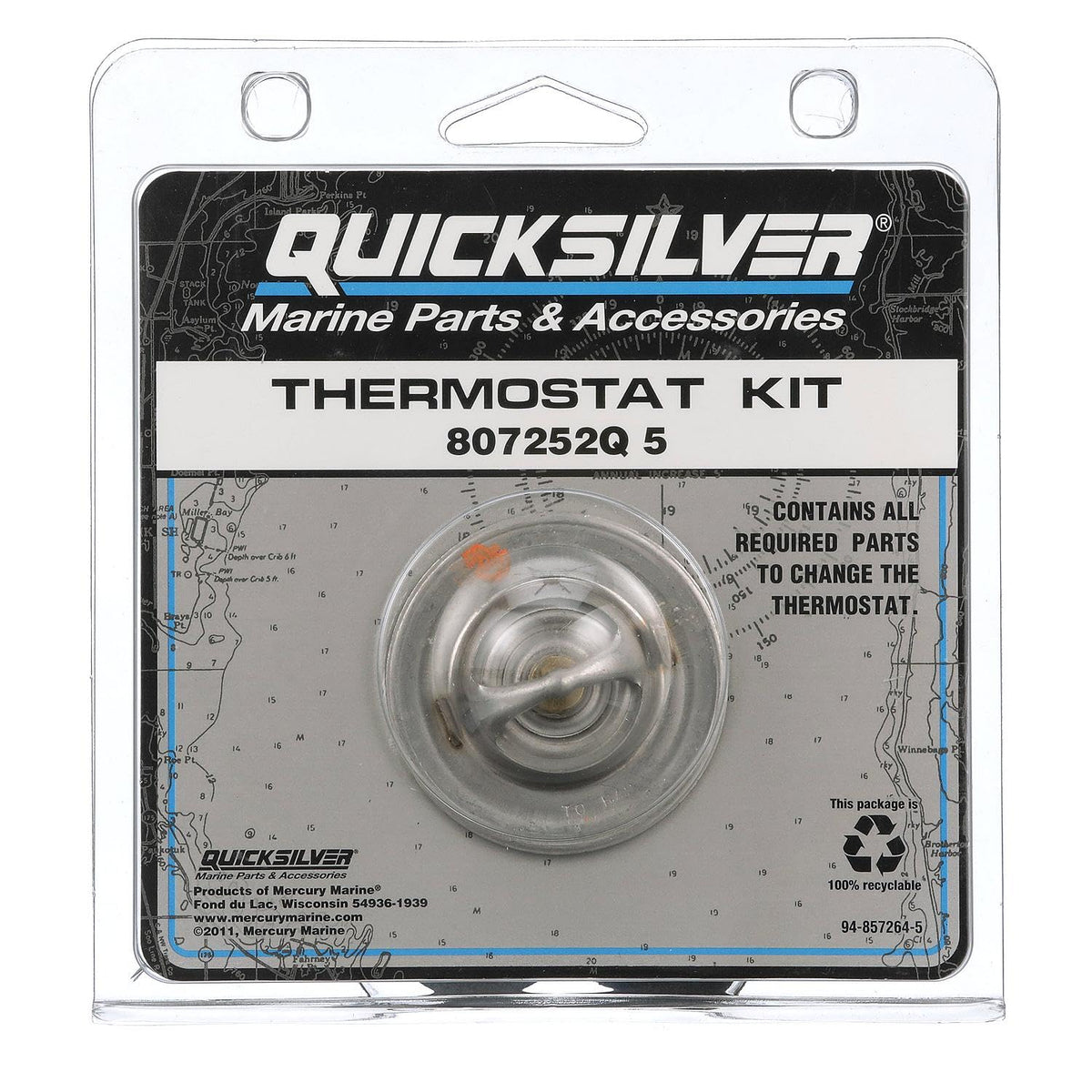 quicksilver thermostat with common hand tools indicating simple replacement process
