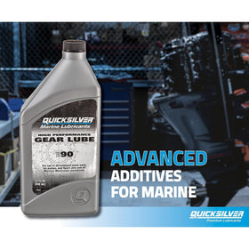 Quicksilver bottle next to a measuring scale showing 32 oz refill capacity benefit