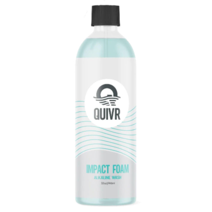 QUIVR bottle front label showing product name and usage benefits