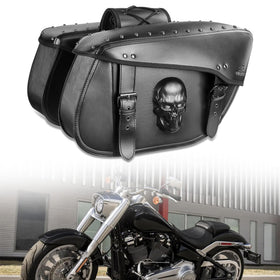 Quixofiber front view packed saddlebag showcasing roomy storage benefit