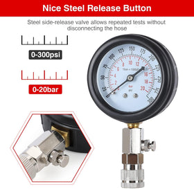 QUNNIE close-up of large gauge dial for easy, accurate readings