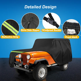 QUNSUNUS driver-side zipper detail for fast cabin access and convenience