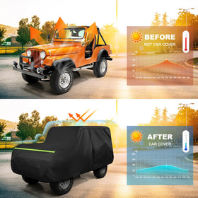 QUNSUNUS cover on CJ5 showing scale and contoured coverage