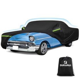QUNSUNUS front view showing tailored fit and 'FRONT' marker protecting Bel Air