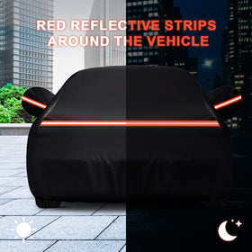 Q QUNSUNUS full-side view of covered El Camino parked conveying all-season protection