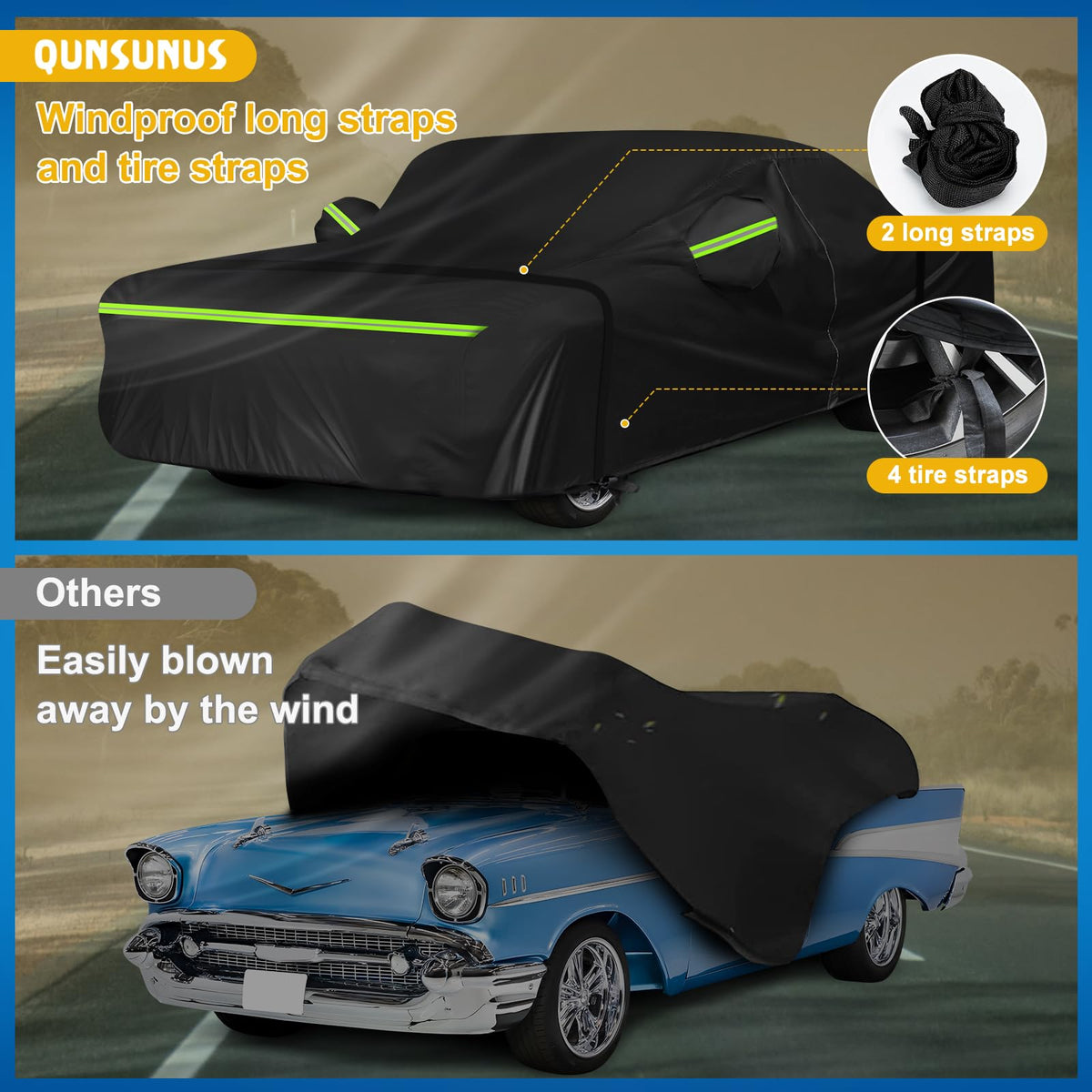 QUNSUNUS mirror pocket with driver-side zipper enabling easy cabin access