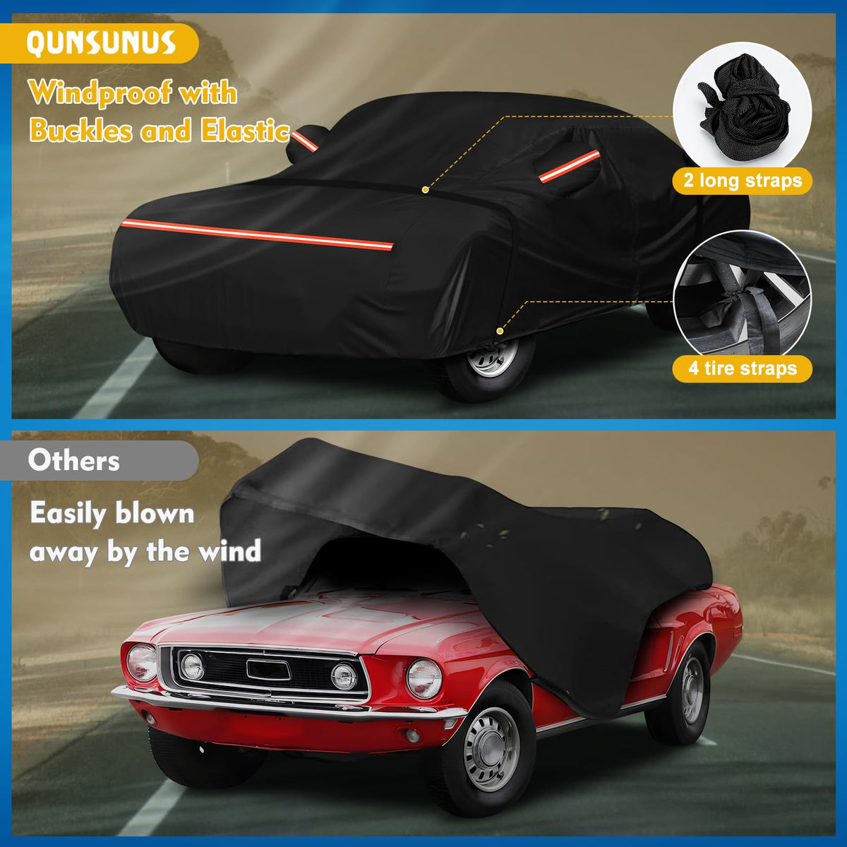 QUNSUNUS reflective strips enhancing night visibility and safety