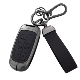 Qunzes front view of black key fob cover showing fit and style benefit