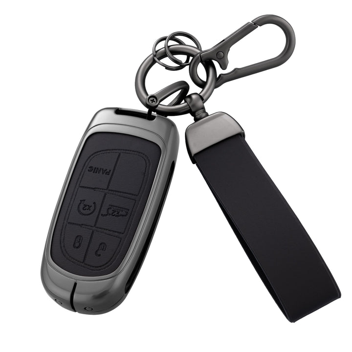 Qunzes front view of black key fob cover showing fit and style benefit