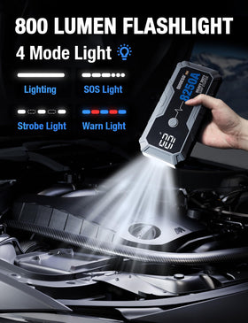 QUOESD in a car trunk lifestyle image showing roadside readiness benefit