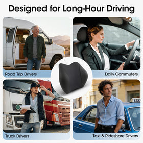 QUTOOL installed in driver seat providing steady support during drives