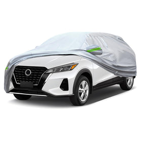 QUYDDC full car cover front view showing secure fit and protection