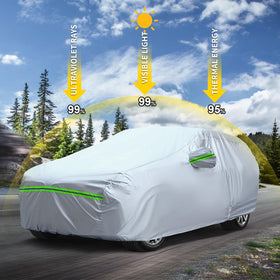 QUYDDC mirror pocket and driver-side zipper detail, enables easy access and snug fit