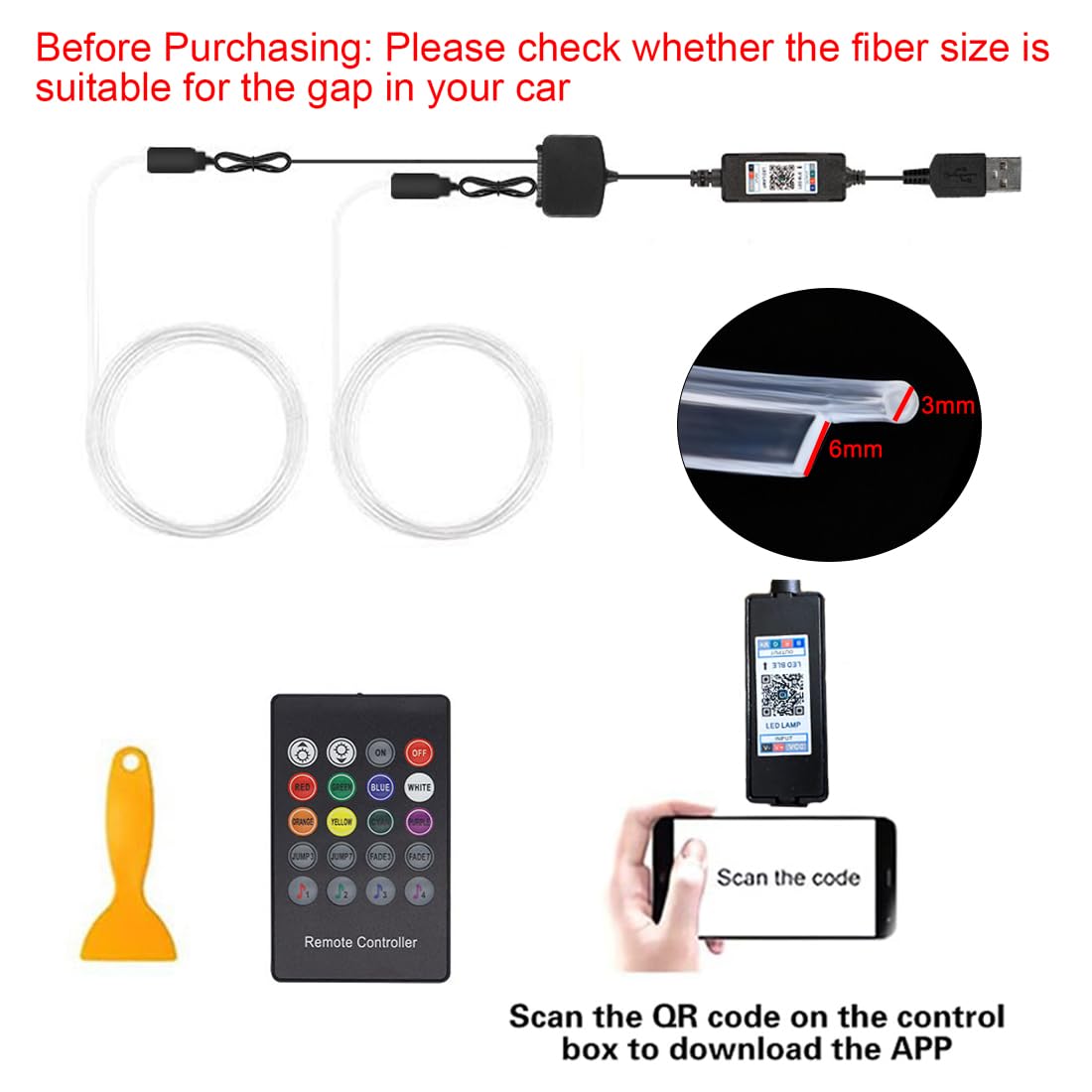 QVEVDACAR USB power and kit beside a hand for size and plug-in convenience