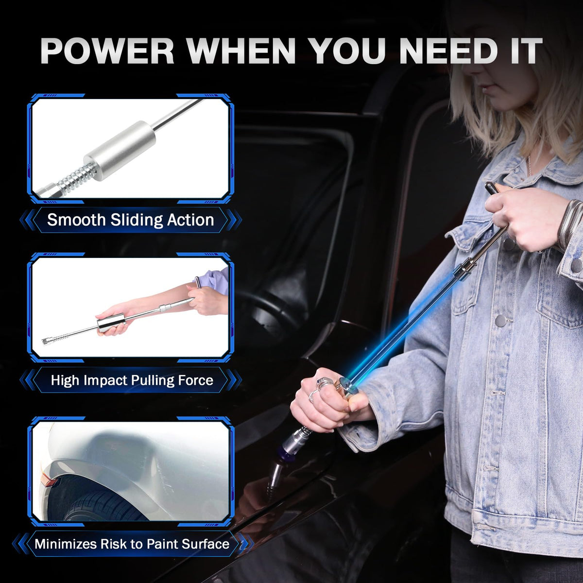 QwikFix plastic shovel and alcohol bottle for clean glue removal and prep