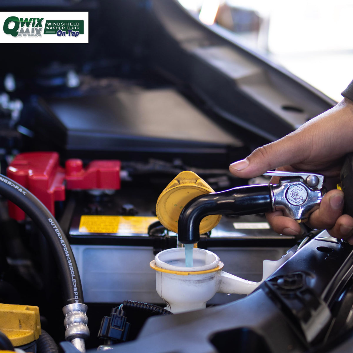 Qwix Mix in garage setup for fleet and shop refills