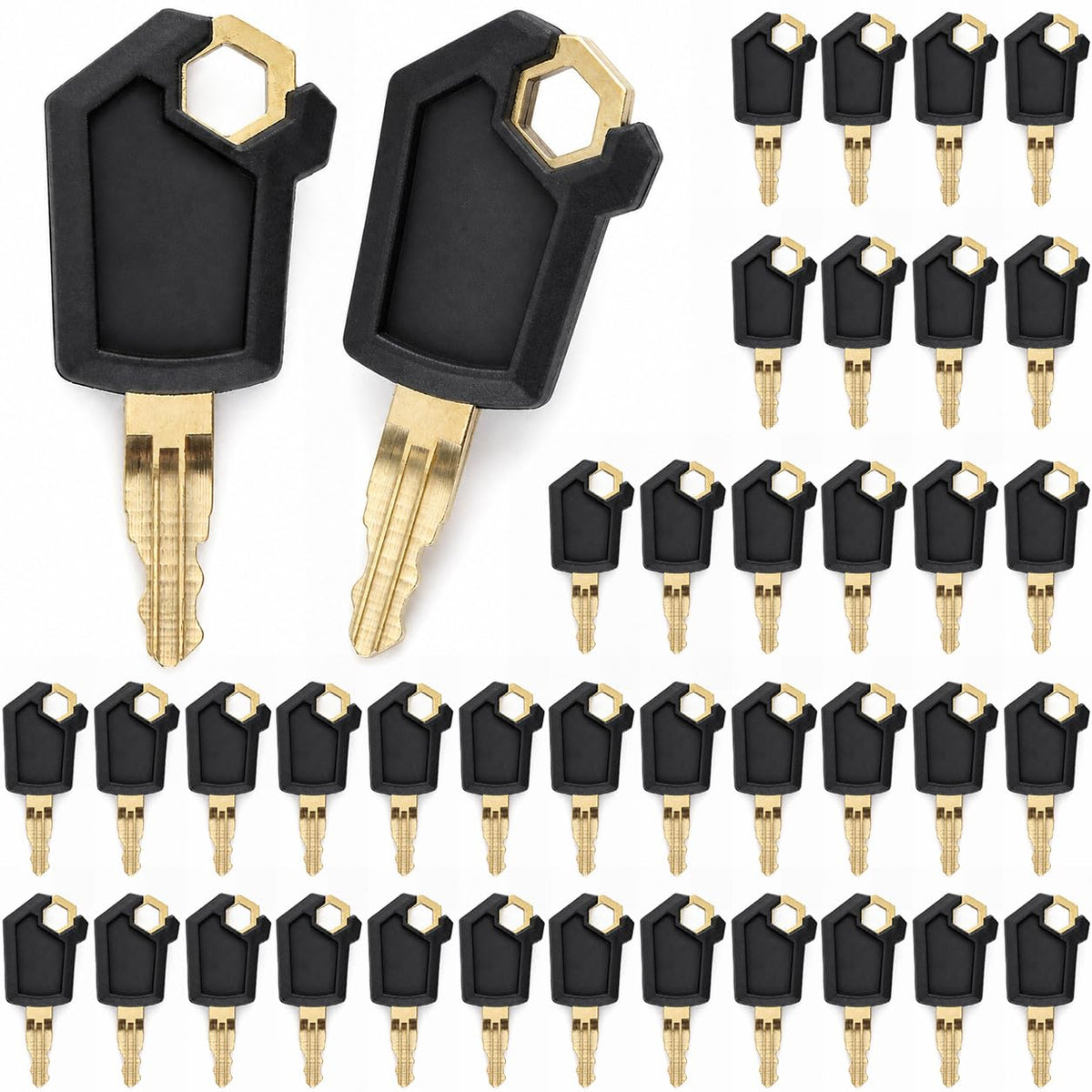 QWORK front view of 40-pack keys showing complete set and storage convenience