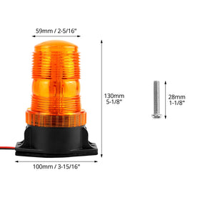 QWORK amber strobe mounted on truck showing enhanced roadside visibility