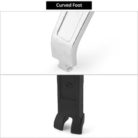 QWORK anti-slip curved foot view demonstrating safer, slip-free operation