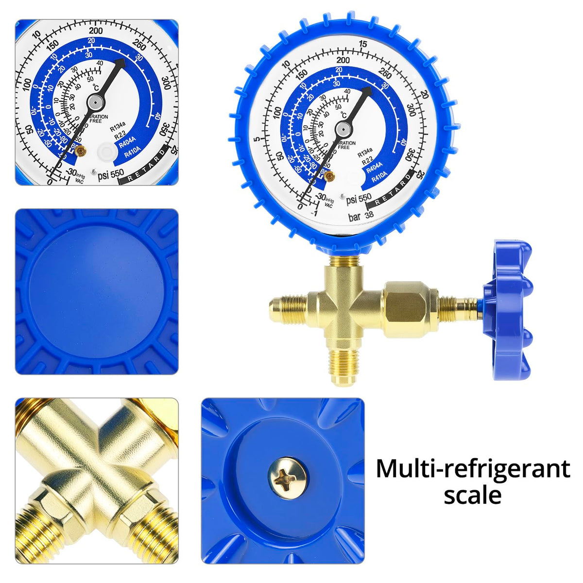 QWORK brass hose connection detail highlighting secure, leak-resistant seal