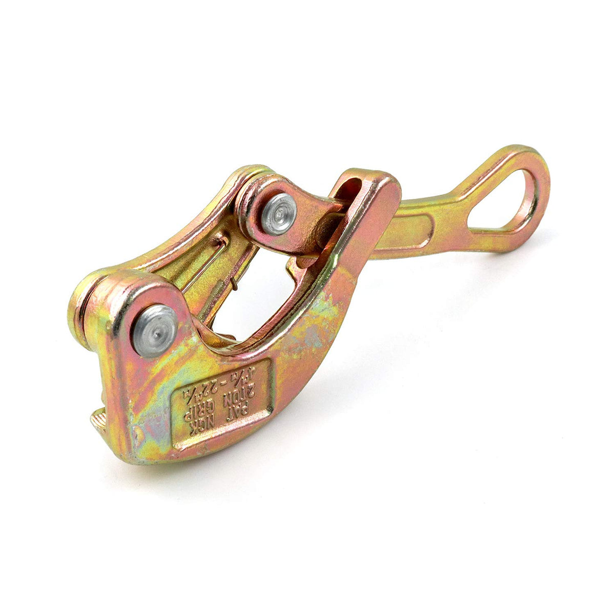 QWORK cable grip side profile showing smooth tong and pivot benefit: reduced cable damage