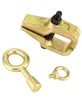 QWORK clamp in use on door panel demonstrating controlled pulling benefit