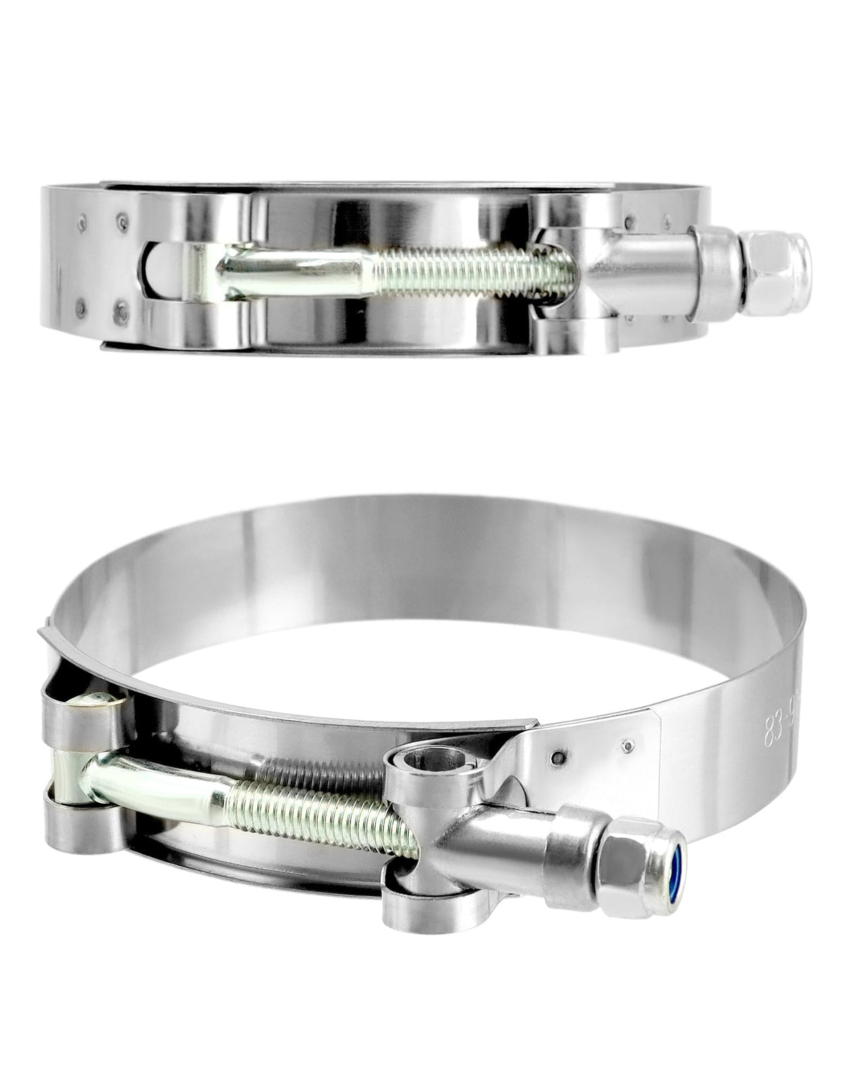 QWORK clamp mounted on a 3" silicone intake hose showing leak prevention