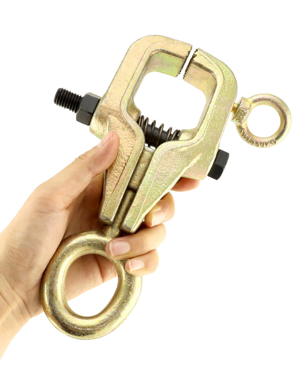 QWORK clamp attached to frame rail showing heavy-duty pulling benefit