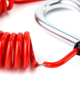 QWORK close-up of coiled design showing compact profile and tangle prevention benefit