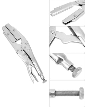 QWORK pliers held in hand to show 10 inch scale for leverage and portability