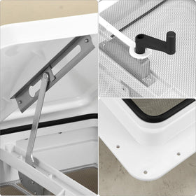 QWORK manual crank handle open showing easy operation benefit