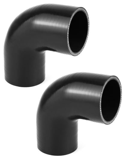 QWORK front view of 90° elbow showing compact 2.5" ID and durable build